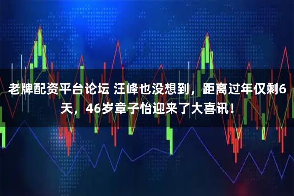 老牌配资平台论坛 汪峰也没想到，距离过年仅剩6天，46岁章子怡迎来了大喜讯！